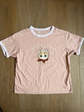 Uniqlo Kids Short Sleeve Tee Pink Mofusand Japanese Cat 150 cm (11/12)